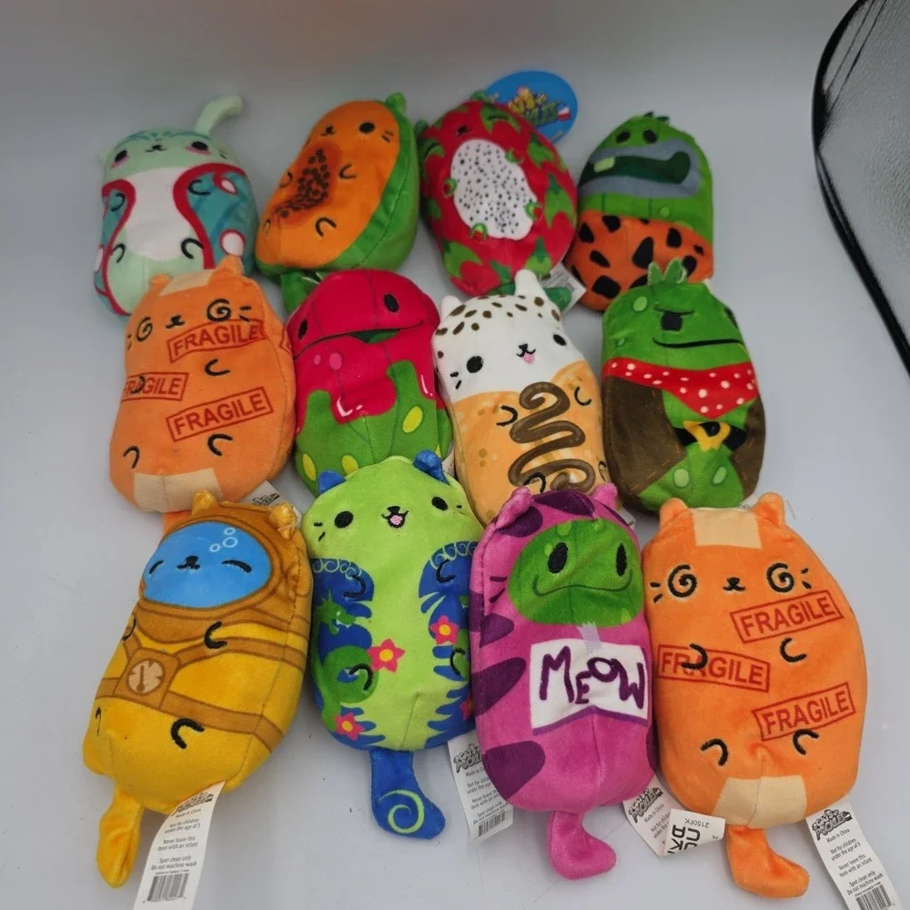 Cats vs Pickles AND Kittens vs Gherkins Lot Of 48 Plush Bean Toys